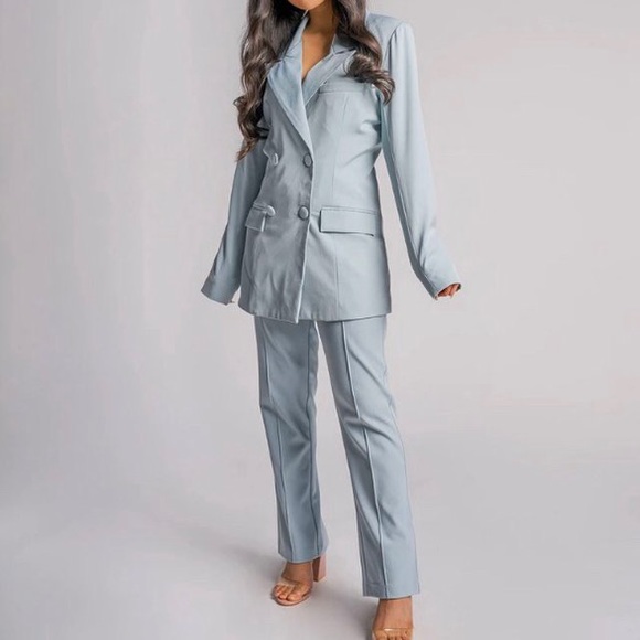 NWT Eggie The Good Girl Trousers, Dusty Blue, Size XS - Picture 1 of 6